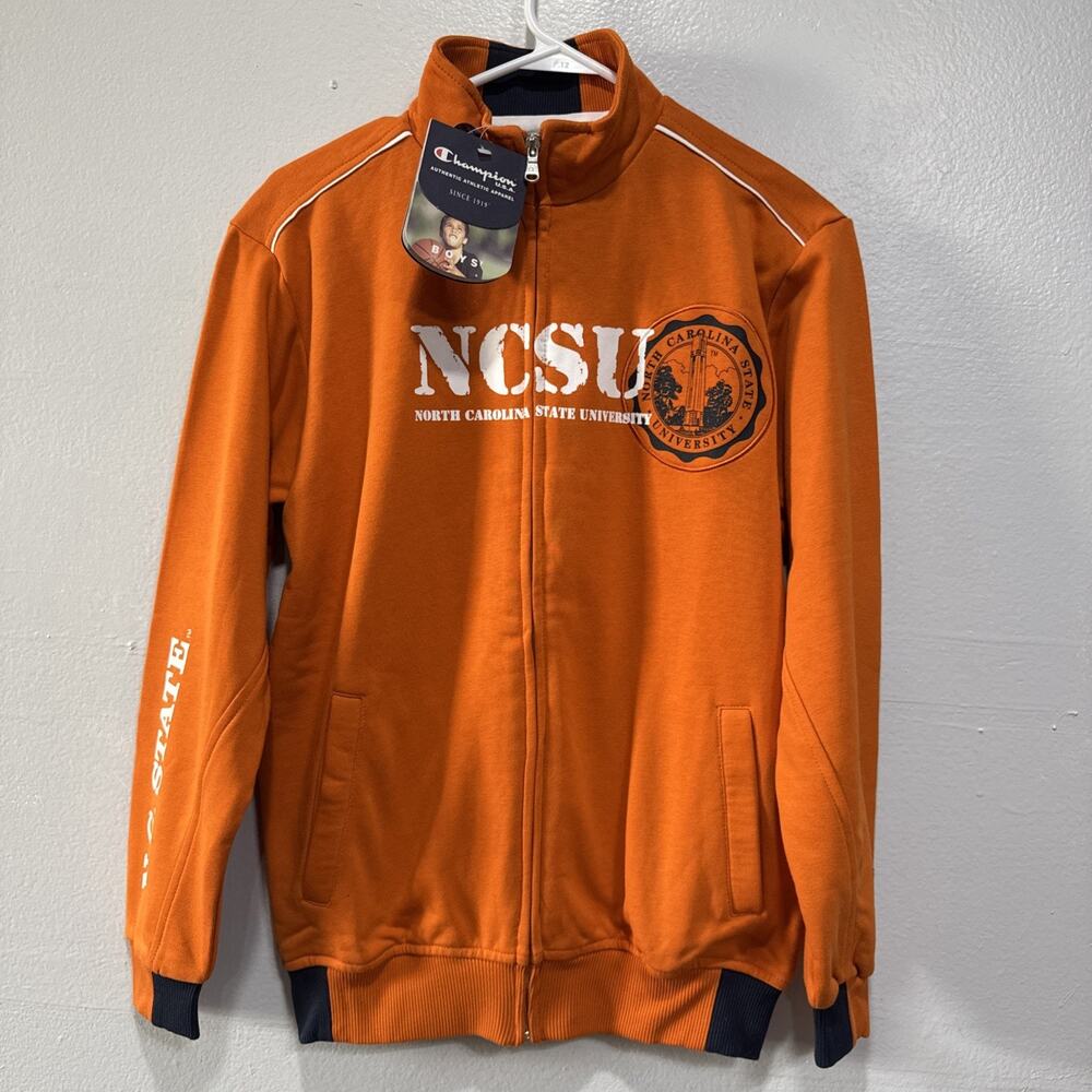 Champion Youth University of North Carolina Full Zip Jacket Orange Boys XL 13-14